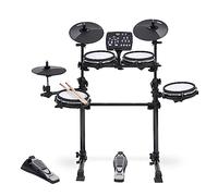 LyxJam - 7 piece electronic drum kit, professional drum set with real mesh fabric, 209 pre-loaded sounds, 50 long playing songs, recording capacity, cymbals and