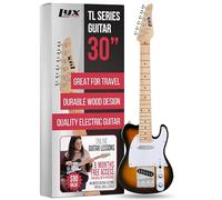 LyxPro 30” Electric Telecaster Guitar | Solid Full-Size Paulownia Wood Body, 3-Ply Pickguard, C-Shape Neck, Ashtray Bridge, Quality Gear Tuners, 3-Way Switch & Volume/Tone Controls | 2 Picks Included