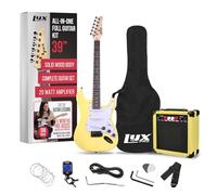 LyxPro 39 Inch Electric Guitar Set with 20W Amplifier, All Accessories, Digital Clip Tuner, Six Strings, Two Tremolo Rod Picks, Shoulder Strap, Kit