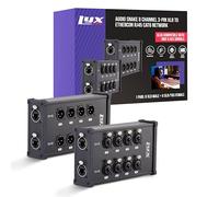 LyxPro 8-Channel Dual Input 3-Pin Multi-Network XLR/TRS Cable Breakout for Stage Sound, Lighting, and Recording Studio Male and Female to RJ45 Ethercon - Ideal for Sound, Lighting Setup, Ground Lift