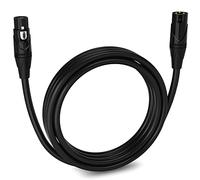 LyxPro Balanced XLR Cable 3.0m Premium Series Professional Microphone Cable, Powered Speakers and Other Pro Devices Cable, Black