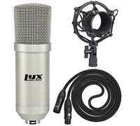 LyxPro Condenser Microphone for Studio, Vocals, Instruments, Podcasting and Professional Recordings with Shockmount and XLR Cable
