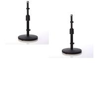 LyxPro DKS-1 Desktop Microphone Stand, Adjustable Height and Weighted Base, 3/8 Inch - 5/8 Inch Adaptor (Pack of 2)