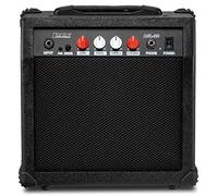 LyxPro Electric Guitar Amp 20 Watt Amplifier Built In Speaker Headphone Jack And Aux Input Includes Gain Bass Treble Volume And Grind - Black