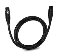 LyxPro Quad Series 1.8m XLR 4-Conductor Star Quad Balanced Microphone Cable for High End Quality and Sound Clarity, Extreme Low Noise, Black
