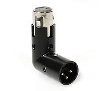 LyxPro XLR Angle Adapter Dual Male and Female can be positioned to 4 Different Angles Right Left and 90 Degree Great for Mixers That Interfere with Other Applications