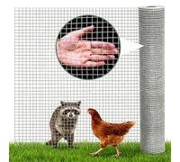 LYXWGRZD Hardware Cloth Hot Dipped Galvanized Wire, Chicken Wire Mesh Roll After Welding, Raised Garden Bed Plant for Chicken Poultry Coop, Animal, Fencing，Garden Protection(1/2in,5mx0.5m(LxH))