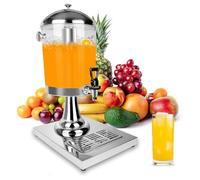 LYXXW 2.2 Gallon Single Drink Dispenser, Beverage Dispenser, Stainless Steel Juice Dispenser with Centre Ice Core And Drip Tray, Drink Dispenser for Parties