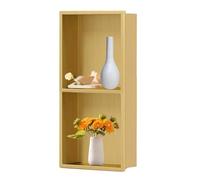 LYXXW 304 Stainless Steel Shower Niche,Brushed Wall Storage Rack No Tile Needed Double Layer Shower Shelf Wall Insert for Bathroom Storage Flush-Mount Installation,Gold