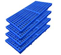 LYXXW 4 Pcs Breathable Plastic Ventilation Pallet, HDPE Durable Storage Grid Pad, Waterproof Grids Article Racks, Moisture Nestable Floor Pallets for Garages Closets Kitchen,60 x 30 x 3cm