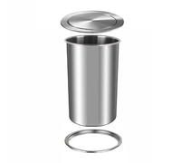 LYXXW Bins Round Recessed Counter Top Lid Small Trash Can with Top Lid, Kitchen Cabinet Built-in Stainless Steel Trash Bin for Kitchen,Restroom,Countertop Outdoor Trash Cans,12L
