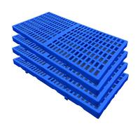 LYXXW Breathable Plastic Pallet, Waterproof Storage Grid Pad, Grid Ventilation Pallet, HDPE Lightweight Nestable Moisture Proof Floor Pallets for Garage Supermarket Platform,4 Pcs