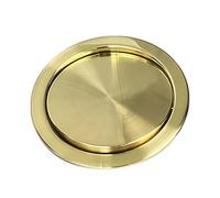 LYXXW Can Stainless Steel Trash Round Cap, Can Flush Auto Flap Trash, Grommet Kitchen Trash, Can Trash Cover, Flush Trash Can Cover, for Home Kitchen Dormitory Room Office,Gold