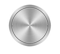 LYXXW Can Stainless Steel Trash Round Cap, Can Flush Auto Flap Trash, Grommet Kitchen Trash, Can Trash Cover, Flush Trash Can Cover, for Home Kitchen Dormitory Room Office,Silver