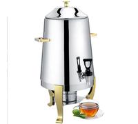 LYXXW Coffee Hot Water Dispenser Heating Alcohol Tea Dispenser Hot Drink Dispenser Mulled Wine Kettle Juice Bucket Stainless Steel Coffee Pot, for Office, Parties, Cafe, Picnics Etc,Gold