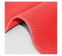 LYXXW Commercial Water Drainage Floor Mats, 4.5mm Th Non Slip Flooring Mats Roll, Swimming Pool Bathroom Anti-Fatigue Rubber Matting for Garage Restaurant,Red,0.9x1m/3x3.3FT