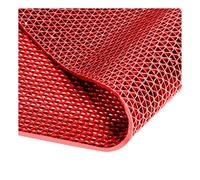 LYXXW Non-Slip Drainage Floor Mat, 0.22'' Thick Mesh Hole Pool Mat, Commercial PVC Mesh Hollow Mats, Outdoor Indoor Rug for Bathroom Patio Bath Shower,Red,0.9x3m/3x10FT