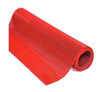 LYXXW Non-Slip PVC Drainage Floor Mat Commercial Wet Area Floor Mats for Outdoor Indoor Restaurant Kitchen Bar Swimming Pool Splash Matting - Multiple Sizes, Red,0.4mx0.6m