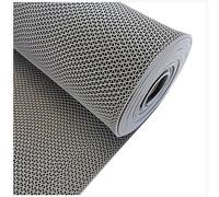 LYXXW Outdoor Non-slip Drainage Floor Mat, 5.5mm Thick Large Mesh Hollow Rubber Rug Mat, for Outdoor Indoor Swimming Pool Wet Area S-Shaped Carpet Splash Matting DIY,Grey,0.9x1m