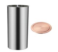LYXXW Trash Can Lid,Durable and Stylish Lid Embedded Garbage Cover for 9 Liter Small Garbage Cans - Easy to Use Balanced Flip Cover for Bathroom, Office and Bedroom Use,rose gold