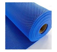 LYXXW Versatile Anti-Slip Mat, 5.5mm Thick Drainage Non Slip Mats, Mesh Hollow Door Pad Roll, Wet Area Splash Matting for Swimming Pool Shower Room,Blue,0.9x1m/3x3.3FT