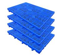 LYXXW Wear Resistant Grid Lightweight Pallet, Waterproof Storage Racks, Breathable Plastic Pallets, Basement Storage Grid Pads, Ventilation Nestable Grid Floor Mat,4 Pcs