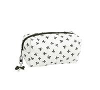 LYXYGMV 2 Pc Bow Tie Pattern Pencil Case, Creative Butterfly Zipper Pearl Pendant, School Supplies - Back to Essential for School Supplies Office Storage(White)