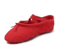 LYXYGMV Ballet Shoes for Girls Children Women Dance Slippers Kids/Child Ballroom Latin Modern Tango Dancing Salsa Training for Dance Practice or Performance(Red2,32 (21cm))