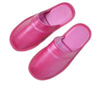 LYXYGMV Big Sizes Genuine Cow Leather Linen Slippers Homes In Indoor Slipper Spring Autumn Men Women Elderly Non-slip Casual Single Shoe For Home Use(529 Pink,36-37)