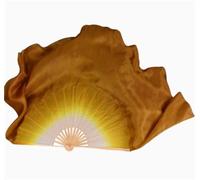 LYXYGMV Dance Fan Real Silk 86cm Gradient Folding Veil Hand Paint Bellydance Folk Square Dancer Show Props for Party Stage Performance(Color 17,2pcs Right Hand)