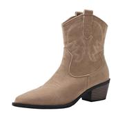 LYXYGMV Gladiator Woman Knee High Boots Fashion Embroidery Thick High Heel Shoes Ladies Outdoor Long Booties for Theme Party Country Concert(Style 1,39)