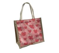 LYXYGMV Handbag Linen Handbag Lunch Box Bag Cosmetic Portable Shopping Bag Versatile Casual Women'S Bags(C-Pink-Zipper)