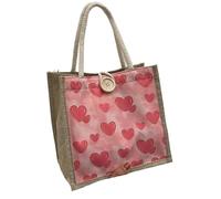 LYXYGMV Handbag Linen Handbag Lunch Box Bag Cosmetic Portable Shopping Bag Versatile Casual Women'S Bags(C-Pink-Button)