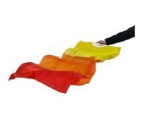 LYXYGMV Pair/2pcs Belly Dancing Fan Veils Fire-Color Gradient BellyDance Practice Long Props (1L+1R) 3 sizes for Party Stage Performance(Color 1,180CM)
