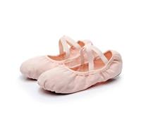 LYXYGMV Professional Children Dance Slippers Canvas Soft Sole Belly Yoga Gym Ballet Shoes Girls Woman Man Ballerina for Dancing for Dance Practice or Performance(Flesh,30)