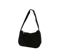 LYXYGMV Retro Underarm Bag Women's Half Moon Shoulder Small Handbags For Women Zipper Corduroy Clutch For Travel And Commuting(Black)