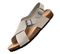 LYXYGMV Sandals Men's Tide Summer Leather Toe Cap Outdoor Leisure Sports Hollow Beach Shoes Handmade Mesh Men For Outdoor Hiking, Beach Holidays(Brown,40)