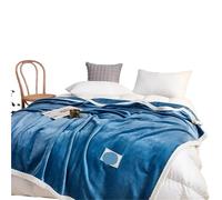 LYXYGMV Thiened Coral Fce Flannel Blanket For Student Dormi Bed Single Person Mattr Cover Summer Use Warm Modern Sle for Couch, Sofa, Armchairs(Lake blue,200cmx230cm)