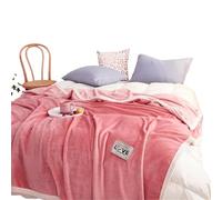 LYXYGMV Thiened Coral Fce Flannel Blanket For Student Dormi Bed Single Person Mattr Cover Summer Use Warm Modern Sle for Couch, Sofa, Armchairs(Bean paste,150cmx200cm)