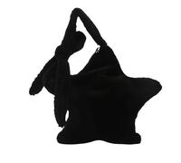 LYXYGMV Women's HandBag Fluffy Autumn Winter Tote Large Capacity Solid Color Furry Single Shoulder Crossbody For Autumn and Winter(Black)