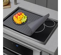 LYY Silicone Hob Cover, Heat Resistant Hob Mat, Dark Grey, Rectangular, 76 x 54 cm