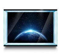 LYYAB Aquarium Background Stickers - Earth, Starry Space, Cosmic - Fish Tank Reptile Terrarium Decor Poster (45 x 30 cm / (17.7 x 11.8 inches))