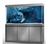 LYYAB Aquarium Background Stickers - Monster Shar Aquarium Terrarium Decorative Poster (75 x 50cm)