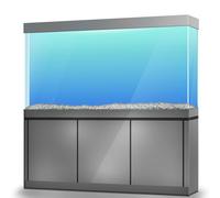 LYYAB Blue Cyan Gradient Aquarium Background Stickers - Fish Tank Reptile Terrarium Decor 80 x 40 cm / (31.4 x 15.7 inches)