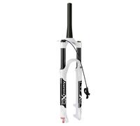 LYYCX AuroraXQ Mountain Bike Air Front Fork 26/27.5/29 Inch, Travel 140mm 1 1/8 White/Black Suspension Forks Rebound Adjust QR 9mm for MTB/AM/XC(Tapered Remote Lockout,29 inch)