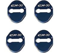 LYYMX 4 Pcs Car Door Lock Latches Cover for Mazda CX30, Stainless Steel & Chrome, Plastic & Stainless Steel, Blue