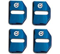 LYYMX 4 Pcs Car Door Lock Latches Cover for Volvo Xc40 60 90 S80L V40 90, Blue Plastic Polyurethane Door Lock Cover, Decorative, Easy to Install