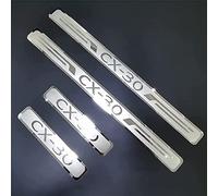 LYYMX 4 pcs Stainless Steel Car Door Sill Protector for Maz-da CX-30 CX30 2019-2021, Car Door Sill Protector Kick Plates Car Stainless Steel Door Sill Kick Plates