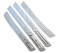 LYYMX 4 pcs Stainless Steel Car Door Sill Protector for Suzuki Swift 2005-2021, Car Door Sill Protector Kick Plates Car Stainless Steel Door Sill Kick Plates