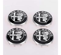 LYYMX 4Pcs Car Wheel Centre Cap Center Cap for Alfa Romeo Giulia Stelvio 60mm, Wheel Center Caps Wheel Center Hub Caps Car Hub Centre Caps, Wheel Centre Covers Protectors Accessories